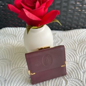 💯Authentic Cartier Small Kisslock Trifold Wallet